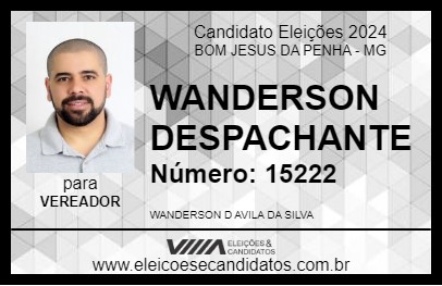 Candidato WANDERSON DESPACHANTE 2024 - BOM JESUS DA PENHA - Eleições