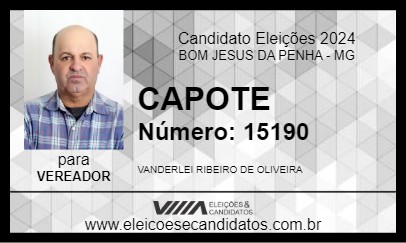 Candidato CAPOTE 2024 - BOM JESUS DA PENHA - Eleições