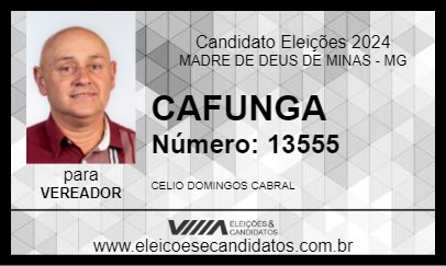 Candidato CAFUNGA 2024 - MADRE DE DEUS DE MINAS - Eleições