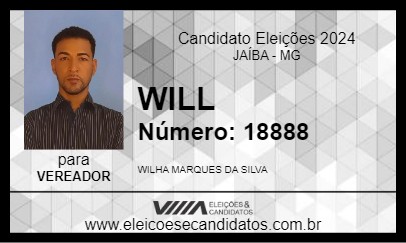 Candidato WILL 2024 - JAÍBA - Eleições