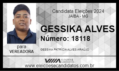 Candidato GESSIKA ALVES 2024 - JAÍBA - Eleições