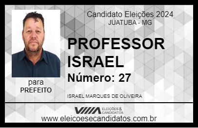 Candidato PROFESSOR ISRAEL 2024 - JUATUBA - Eleições