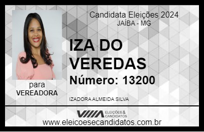 Candidato IZA DO VEREDAS 2024 - JAÍBA - Eleições