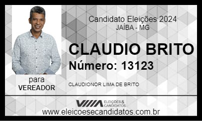 Candidato CLAUDIO BRITO 2024 - JAÍBA - Eleições