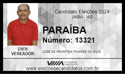 Candidato PARAÍBA 2024 - JAÍBA - Eleições