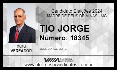 Candidato TIO JORGE 2024 - MADRE DE DEUS DE MINAS - Eleições