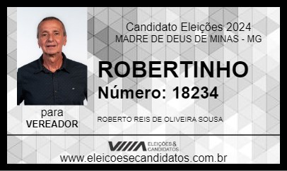 Candidato ROBERTINHO 2024 - MADRE DE DEUS DE MINAS - Eleições