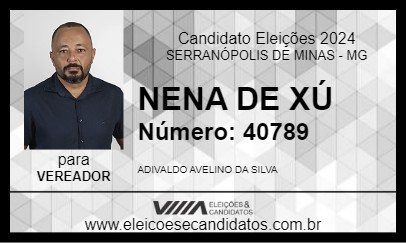 Candidato NENA DE XÚ 2024 - SERRANÓPOLIS DE MINAS - Eleições