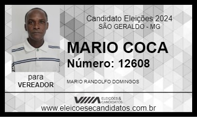 Candidato MARIO COCA 2024 - SÃO GERALDO - Eleições