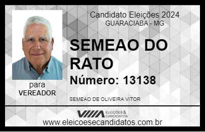 Candidato SEMEAO DO RATO 2024 - GUARACIABA - Eleições