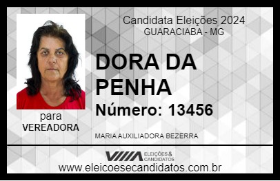 Candidato DORA DA PENHA 2024 - GUARACIABA - Eleições