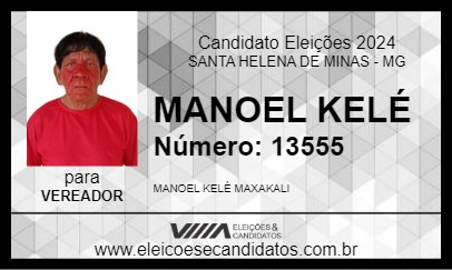 Candidato MANOEL KELÉ 2024 - SANTA HELENA DE MINAS - Eleições