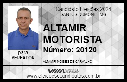 Candidato ALTAMIR MOTORISTA 2024 - SANTOS DUMONT - Eleições