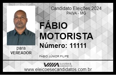 Candidato FÁBIO MOTORISTA 2024 - PAIVA - Eleições