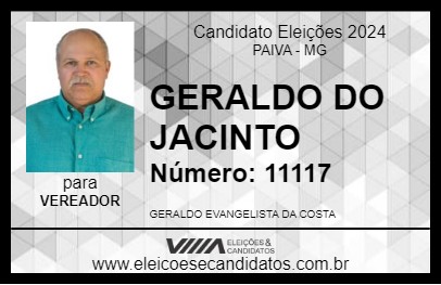 Candidato GERALDO DO JACINTO 2024 - PAIVA - Eleições