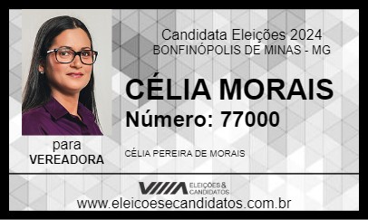 Candidato CÉLIA MORAIS 2024 - BONFINÓPOLIS DE MINAS - Eleições