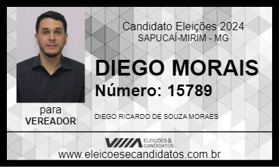 Candidato DIEGO MORAES 2024 - SAPUCAÍ-MIRIM - Eleições