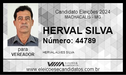 Candidato HERVAL SILVA 2024 - MACHACALIS - Eleições