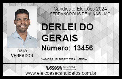 Candidato DERLEI DO GERAIS 2024 - SERRANÓPOLIS DE MINAS - Eleições