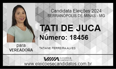 Candidato TATI DE JUCA 2024 - SERRANÓPOLIS DE MINAS - Eleições