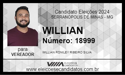 Candidato WILLIAN 2024 - SERRANÓPOLIS DE MINAS - Eleições