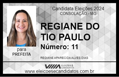 Candidato REGIANE DO TIO PAULO 2024 - CONSOLAÇÃO - Eleições