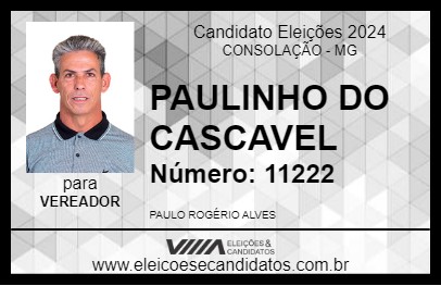 Candidato PAULINHO DO CASCAVEL 2024 - CONSOLAÇÃO - Eleições