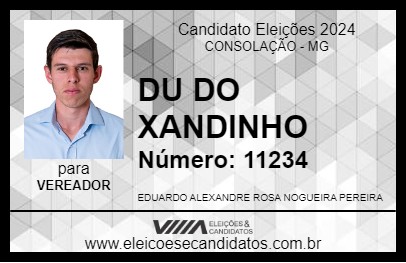 Candidato DU DO XANDINHO 2024 - CONSOLAÇÃO - Eleições