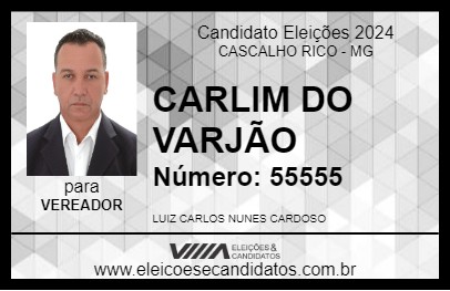 Candidato CARLIM DO VARJÃO 2024 - CASCALHO RICO - Eleições