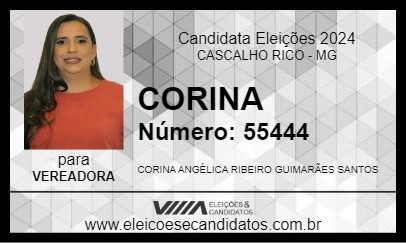 Candidato CORINA 2024 - CASCALHO RICO - Eleições