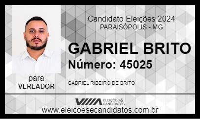 Candidato GABRIEL BRITO 2024 - PARAISÓPOLIS - Eleições