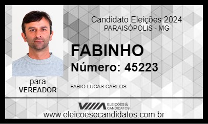 Candidato FABINHO 2024 - PARAISÓPOLIS - Eleições