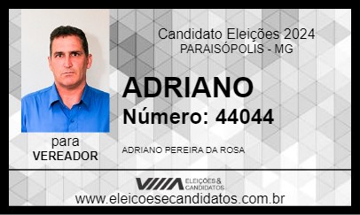 Candidato ADRIANO 2024 - PARAISÓPOLIS - Eleições