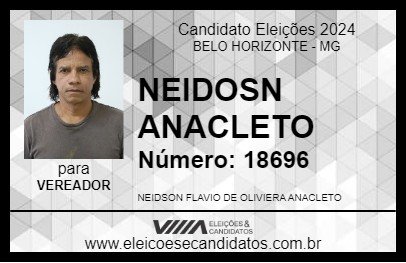 Candidato NEIDSON ANACLETO 2024 - BELO HORIZONTE - Eleições