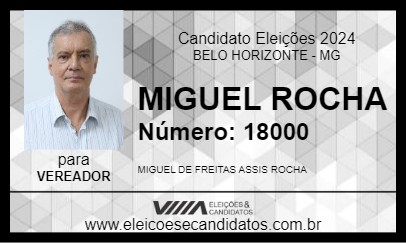 Candidato MIGUEL ROCHA 2024 - BELO HORIZONTE - Eleições