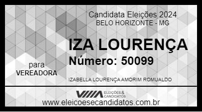 Candidato IZA LOURENÇA 2024 - BELO HORIZONTE - Eleições