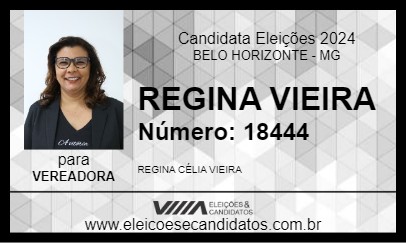 Candidato REGINA VIEIRA 2024 - BELO HORIZONTE - Eleições