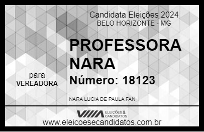 Candidato PROFESSORA NARA 2024 - BELO HORIZONTE - Eleições