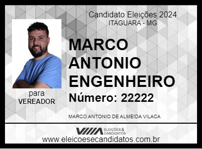 Candidato MARCO ANTONIO ENGENHEIRO 2024 - ITAGUARA - Eleições