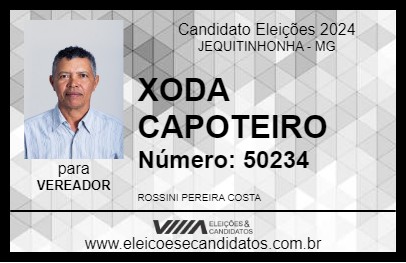 Candidato XODA CAPOTEIRO 2024 - JEQUITINHONHA - Eleições