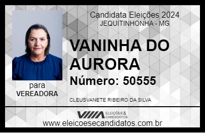 Candidato VANINHA DO AURORA 2024 - JEQUITINHONHA - Eleições