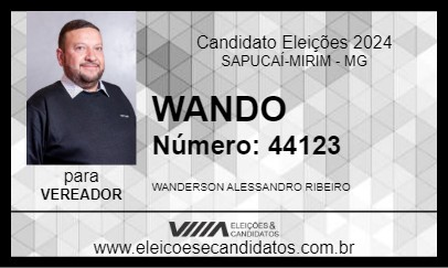 Candidato WANDO 2024 - SAPUCAÍ-MIRIM - Eleições