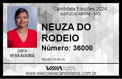 Candidato NEUZA DO RODEIO 2024 - SAPUCAÍ-MIRIM - Eleições