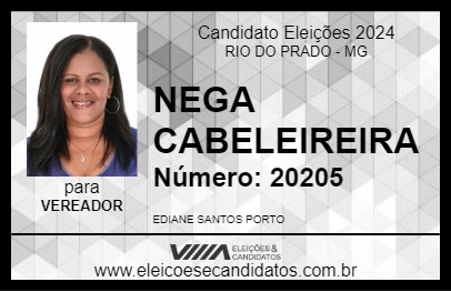 Candidato NEGA CABELEIREIRA 2024 - RIO DO PRADO - Eleições