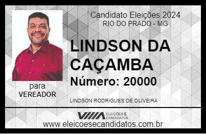 Candidato LINDSON DA CAÇAMBA 2024 - RIO DO PRADO - Eleições