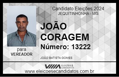 Candidato JOÃO CORAGEM 2024 - JEQUITINHONHA - Eleições