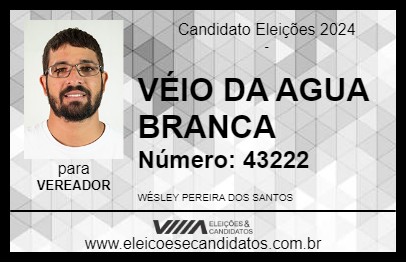 Candidato VÉIO DA AGUA BRANCA 2024 - MACHACALIS - Eleições