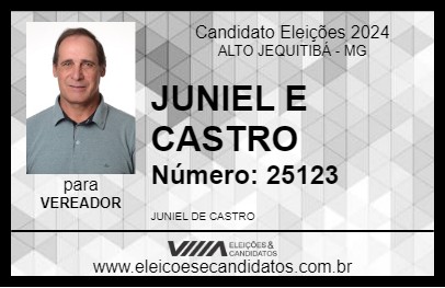 Candidato JUNIEL E CASTRO 2024 - ALTO JEQUITIBÁ - Eleições