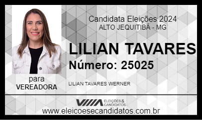 Candidato LILIAN TAVARES 2024 - ALTO JEQUITIBÁ - Eleições