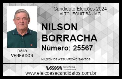 Candidato NILSON BORRACHA 2024 - ALTO JEQUITIBÁ - Eleições